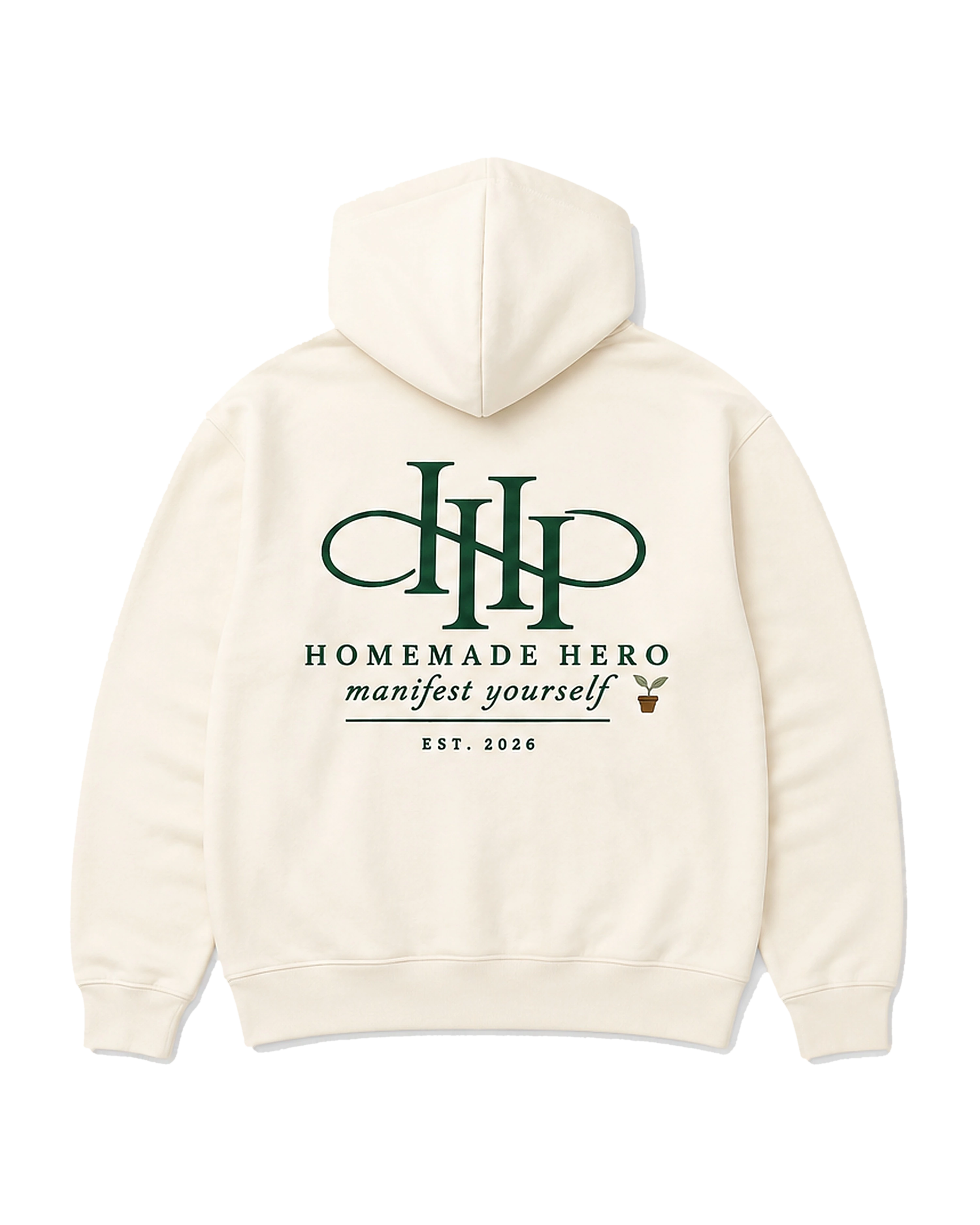 Signature Hoodie — Cream — back